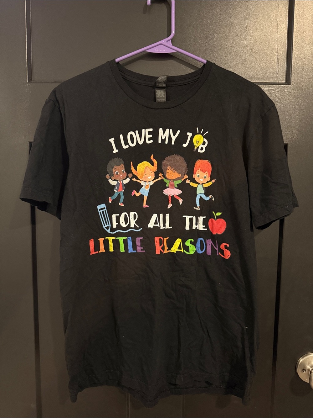 Gildan teacher Graphic Tee - Colorful Classroom Characters